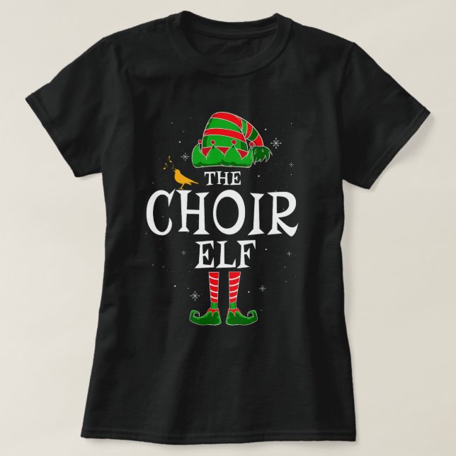 Camiseta Grupo Choir Elf Navidades familiares coincidentes  (Diseño del anverso)