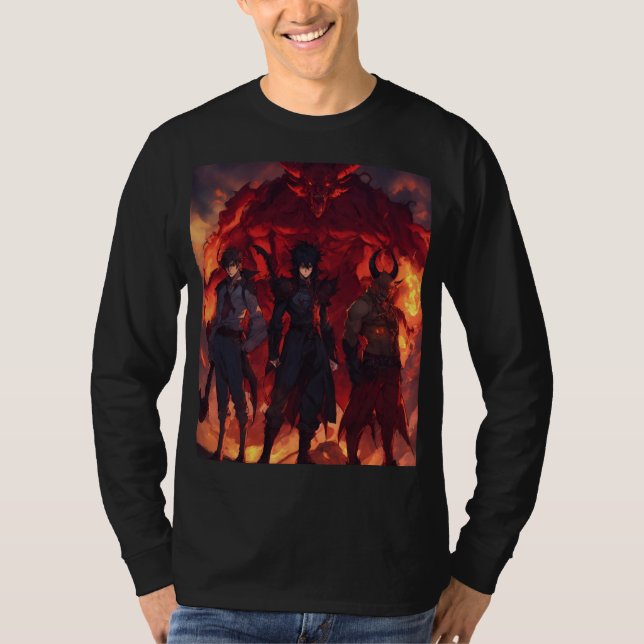 Camiseta Grupo de 5 imágenes de demonios (Anverso)