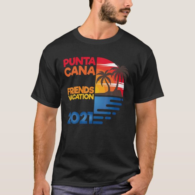 Camiseta Grupo De Amigos De Punta Cana Vacation 2021 (Anverso)