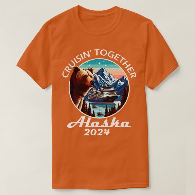 Camiseta Grupo de Amigos Familiares Paralelos Cruise Alaska (Diseño del anverso)
