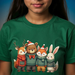 Camiseta Grupo de Animales de Navidad
