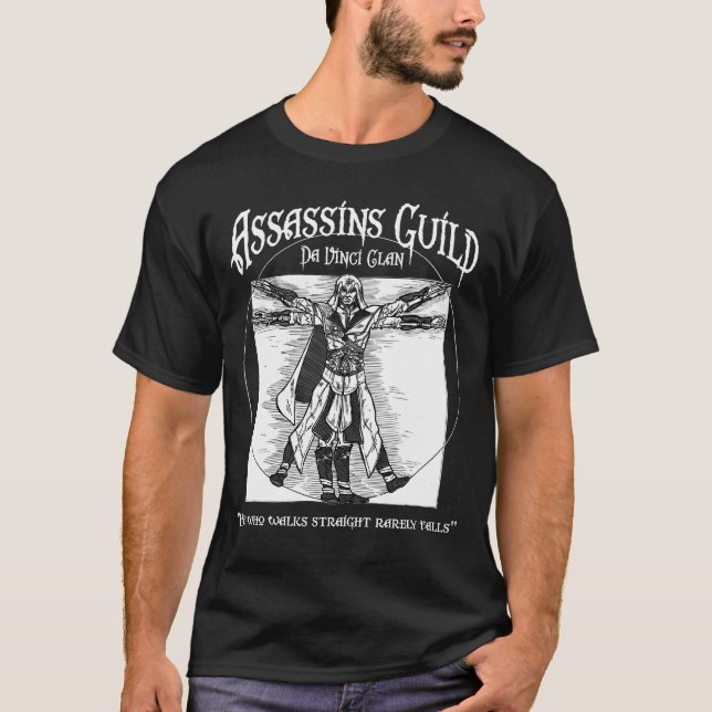 Camiseta Grupo de Asesinos - Clan Da Vinci (Anverso)