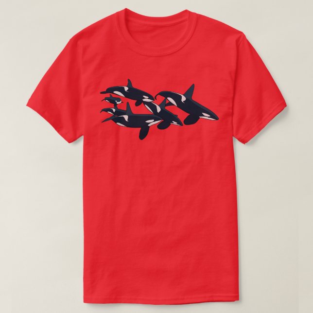 Camiseta Grupo de ballenas asesinas (Diseño del anverso)