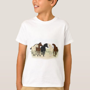 Camiseta Grupo de Bonitos para bebés y caballos