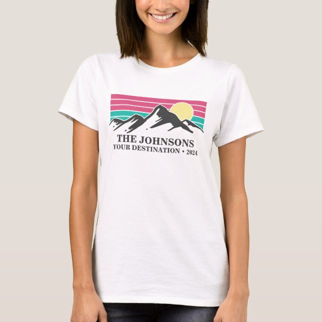 Camiseta Grupo de campamento de vacaciones familiares coinc (Anverso)
