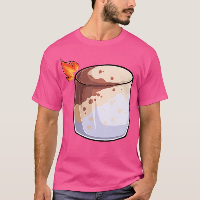 Camiseta Grupo de Camping S'Mores de Malvavisco Quemado (Anverso)
