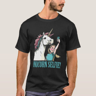 Camiseta Grupo de Chicas de caballos de monorornio selfie m