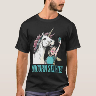 Camiseta Grupo de Chicas de caballos de monorornio selfie m