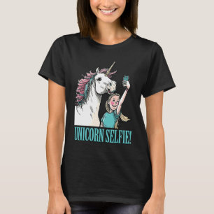 Camiseta Grupo de Chicas de caballos de monorornio selfie m