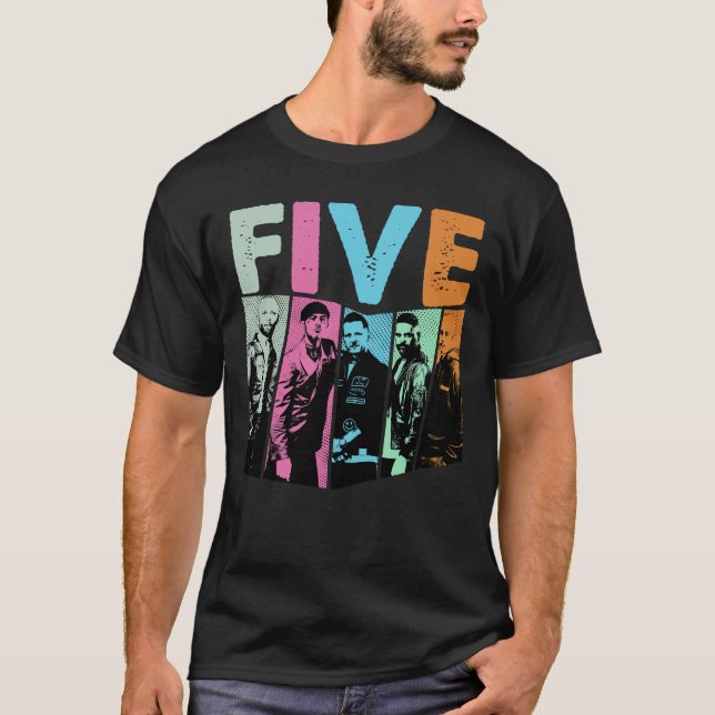 Camiseta grupo de chicos five (Anverso)