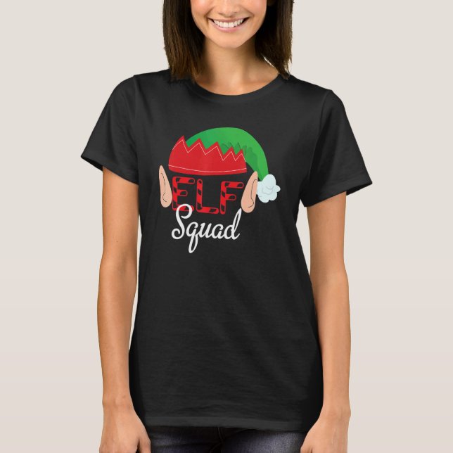 Camiseta Grupo de coincidencia de Navidades de Elf Squad (Anverso)