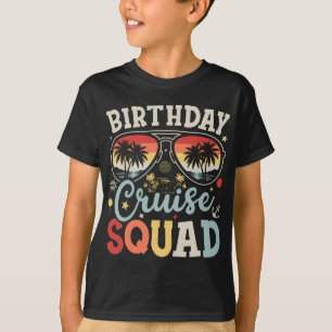 Camiseta Grupo de Cuadrados de Cruceros de Cumpleaños Famil