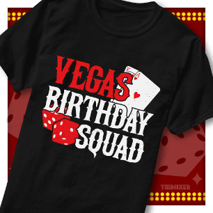 Camiseta Grupo de Cumpleaños de Vegas para Fiesta en Casino