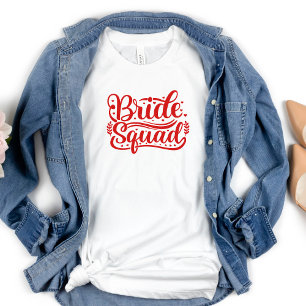 Camiseta Grupo de Despedida de Soltera Novia Squad Letras R