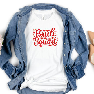 Camiseta Grupo de Despedida de Soltera Novia Squad Letras R