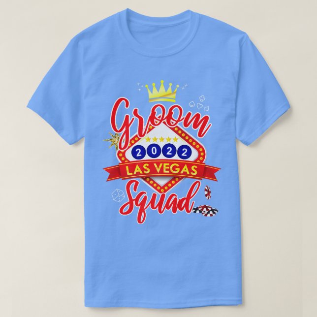 Camiseta Grupo de Despedida de Soltero en Vegas Casado en V (Diseño del anverso)
