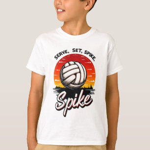 Camiseta grupo de diseño gráfico de voleibol sunset para ju