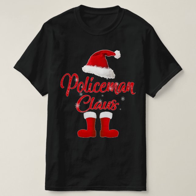 Camiseta grupo de emparejamiento de la familia santa claus (Diseño del anverso)