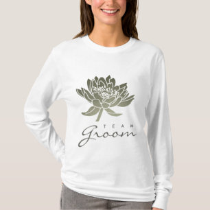 CAMISETA GRUPO DE EQUIPO FLOTE GLAMOROSO DE LOTO DE PLATA
