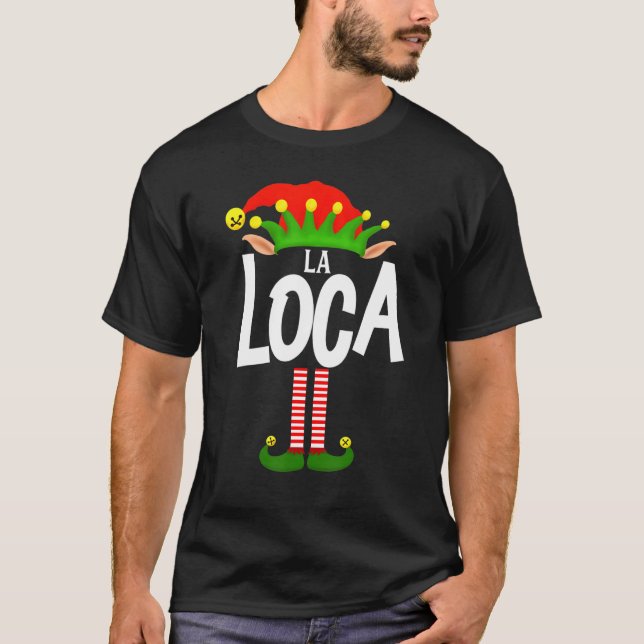 Camiseta Grupo De Familia De La Loca Elf Coincidiendo En Es (Anverso)
