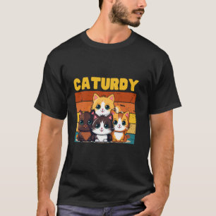 Camiseta Grupo de gatos lindos el sábado, también conocido