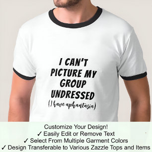 Camiseta Grupo de humor fantasástico fuente de color negro 