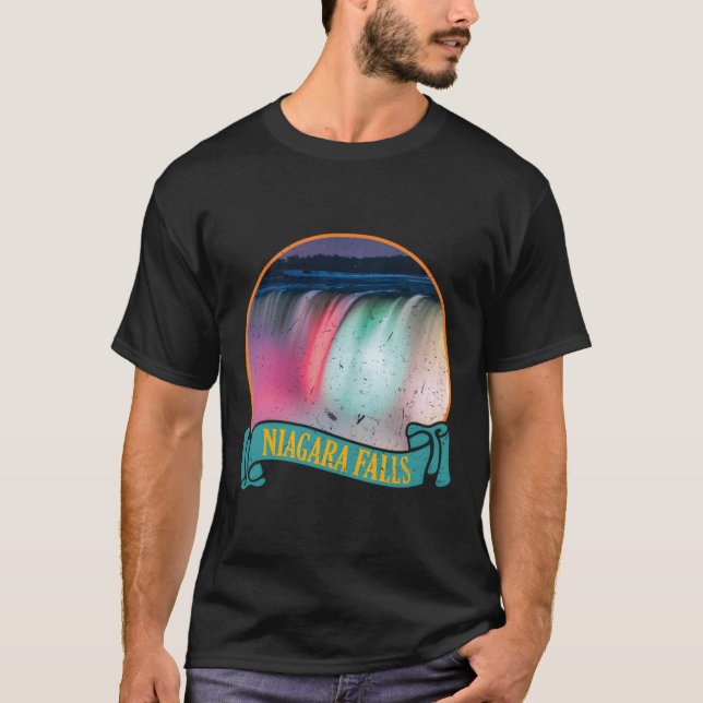 Camiseta Grupo de Ilustraciones de las Cataratas del Niágar (Anverso)