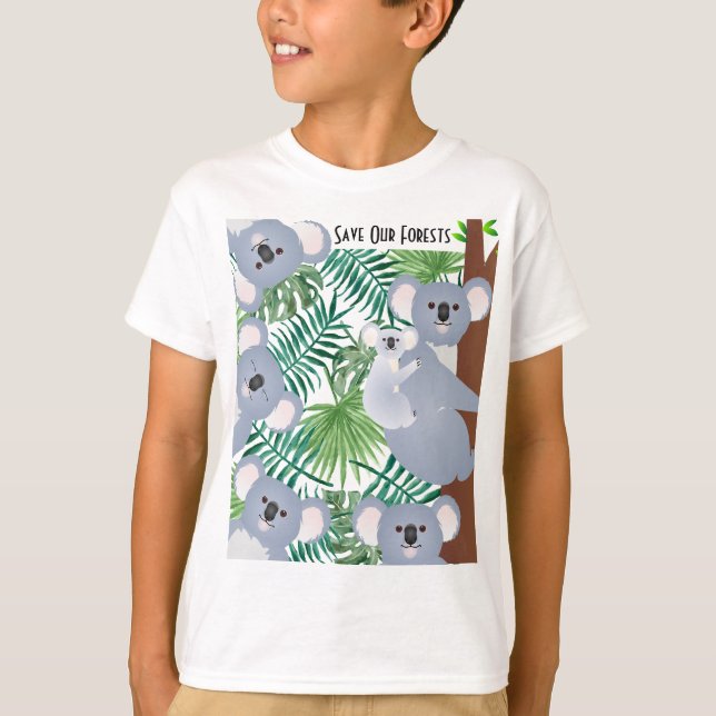 Camiseta Grupo de Koalas para salvar nuestros bosques (Anverso)