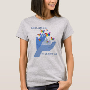 Camiseta Grupo de la conciencia del autismo de mariposas