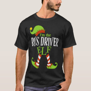 Camiseta Grupo de la familia del elfo del conductor del BUS