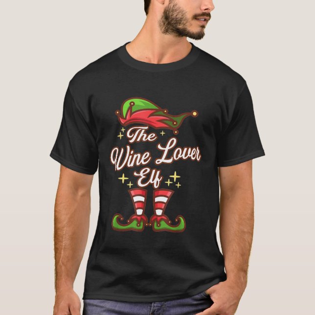 Camiseta Grupo De La Familia Wine Elf Que Coincide Con Navi (Anverso)