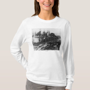 Camiseta Grupo de leñadores en la fotografía grande del