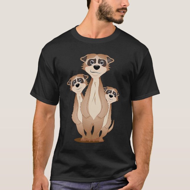 Camiseta grupo de meerkat con factor leve (Anverso)