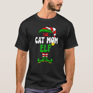 Camiseta Grupo de Navidad de Mamá Gato Elfo Pijama Combinad