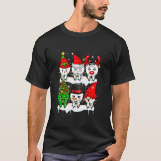 Camiseta Grupo de Navidad Santa Reno Elfo Dientes Dentista 