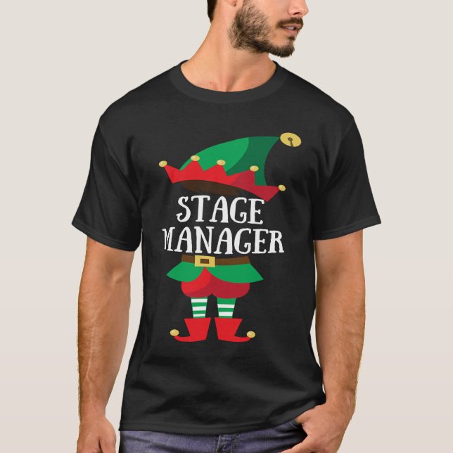 Camiseta Grupo de Navidades de Elf Stage Manager (Anverso)