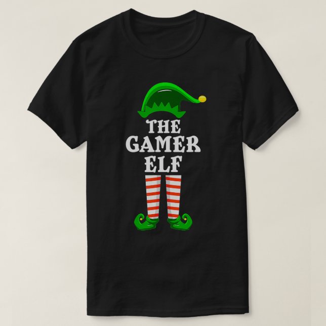 Camiseta Grupo de Navidades de la familia Gamer Elf Fiesta  (Diseño del anverso)