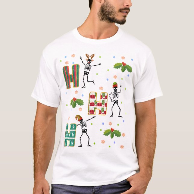 Camiseta Grupo de Navidades de radiología Ho-Ho-Ho  (Anverso)