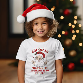 Camiseta Grupo De navidades Más Probable Con El Personaliza