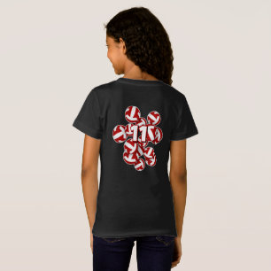 Camiseta grupo de nombres de atleta personalizado de voleib