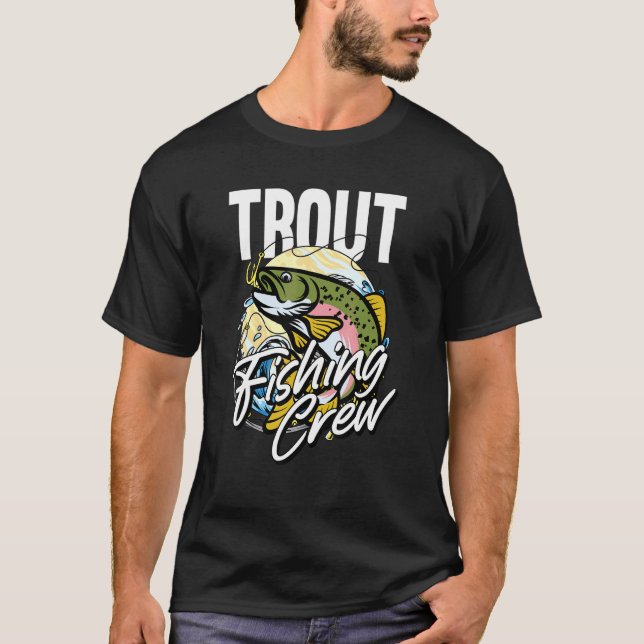 Camiseta Grupo de pesca de trucha Fisherman Rod Hook Trout  (Anverso)