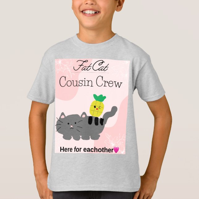 Camiseta Grupo de primos Fat Cat (Anverso)