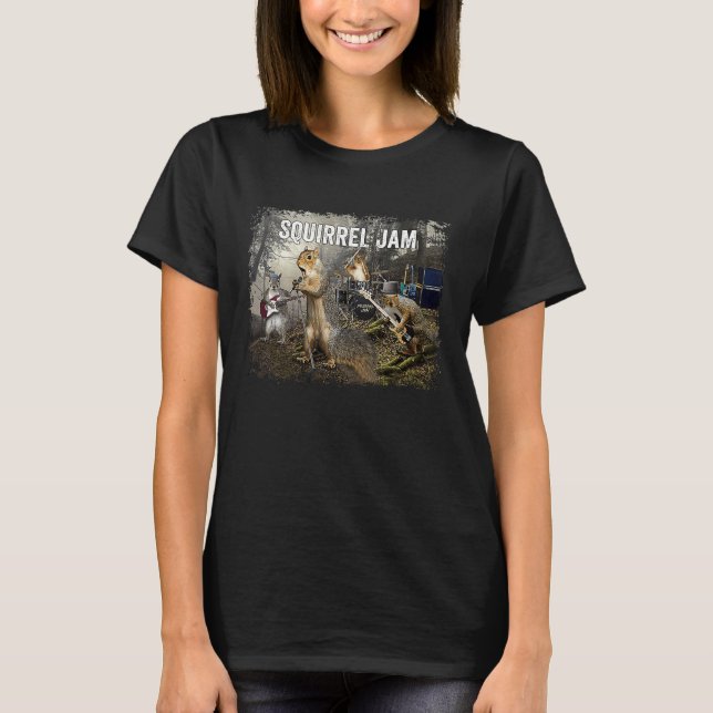 Camiseta Grupo de rock de ardilla (Anverso)