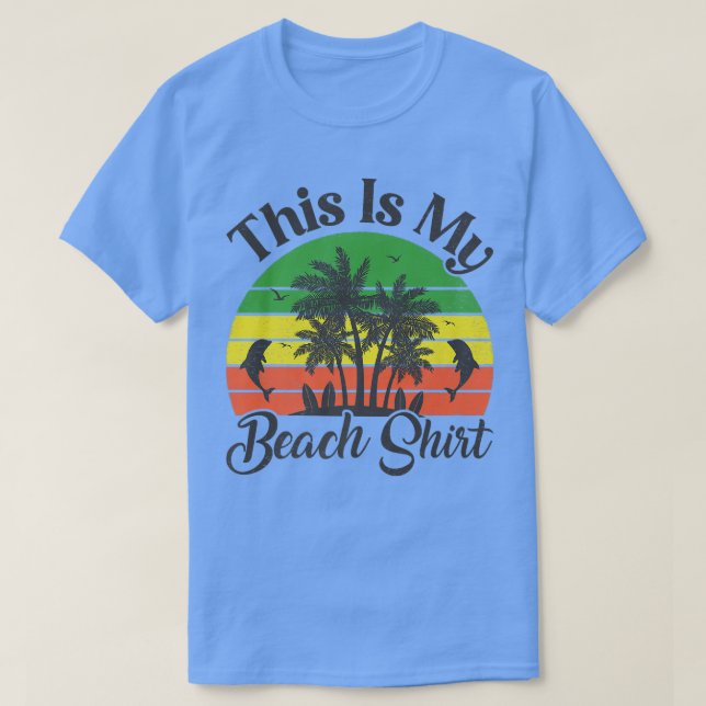 Camiseta Grupo de Vacaciones Coincidentes Playa Vintage Ret (Diseño del anverso)