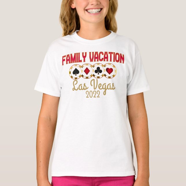 Camiseta Grupo de vacaciones de la familia Las Vegas con ca (Anverso)