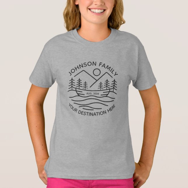 Camiseta Grupo de vacaciones de la familia personalizado La (Anverso)
