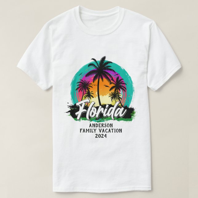 Camiseta Grupo de vacaciones familiares de personalizado Fl (Diseño del anverso)