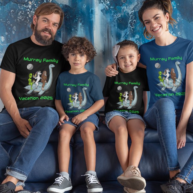 Camiseta Grupo de vacaciones familiares Tee Bigfoot Unicorn (Subido por el creador)