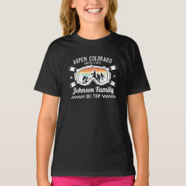 Camiseta Grupo de viaje de esquí de amigos de familia perso