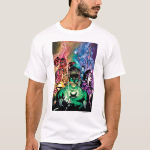 Camiseta Grupo del cuerpo de la linterna con colores